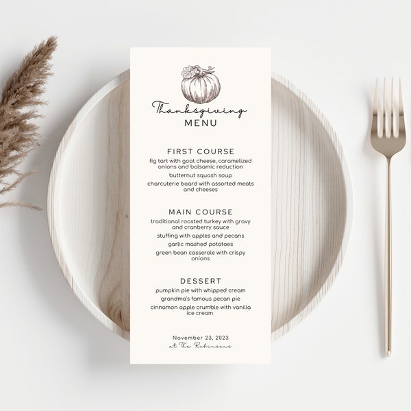 Menu Template - Etsy