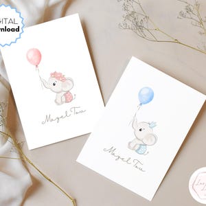 Tarjeta de felicitación judía para bebé, mazel tov para el nacimiento de un bebé, tarjeta para la ceremonia de nombramiento del bebé o bris, tarjeta de 5 x 7 pulgadas, IMPRIMIBLE