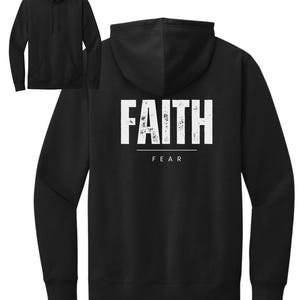 Faith over Fear Sweatshirt, Psalm 34 Christian Sweatshirt, Minimal Christian hoodie, Bible Verse Shirt, Religious Sweater, Faith Sweatshirt