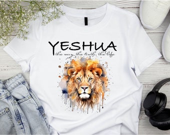 Yeshua Lion Christian T-Shirt: Bible Verse Religious Gift