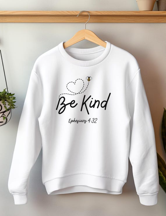 Be Kind Ephesians 4:32 Youth Crewneck, scripture, christian clothing for kids, Religious Gifts
