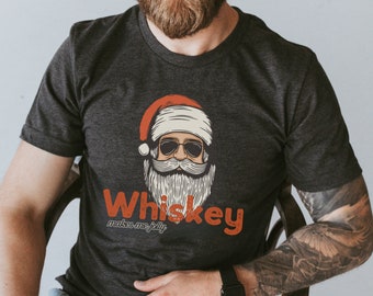 Christmas Whiskey Shirt, Bourbon Tee, Whiskey Weather, Whiskey Lover Gift, Tennessee Whiskey TShirt, Call Me Old Fashioned, Bourbon Sayings