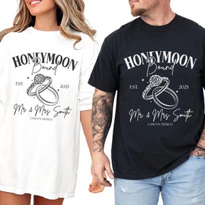 Custom Honeymoon Shirt Gift Honeymoon Matching Shirt Honeymoon TShirt Bride and Groom Matching Shirts Mr and Mrs Shirts Honeymoon Gifts