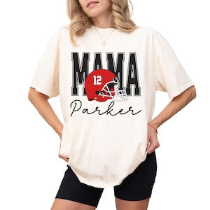 Camiseta personalizada para mamá de fútbol, camiseta personalizada para mamá de fútbol, camiseta de fútbol para mamá, camiseta para el día del partido de fútbol, regalo para mamá de fútbol, camiseta para mamá de fútbol