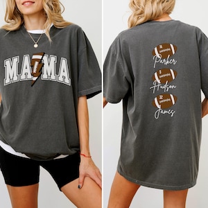 Camiseta personalizada para mamá de fútbol, camiseta personalizada para mamá de fútbol, camiseta de fútbol para mamá, camiseta para el día del partido de fútbol, regalo para mamá de fútbol, camiseta para mamá de fútbol