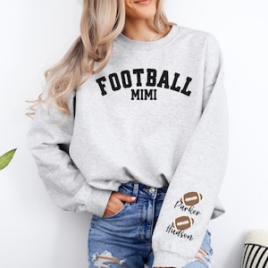 Football Mimi Sweatshirt Personalized Football Sweatshirt Grandma Football Sweater Player Name Football Grandma Gift Football Mimi Gift
