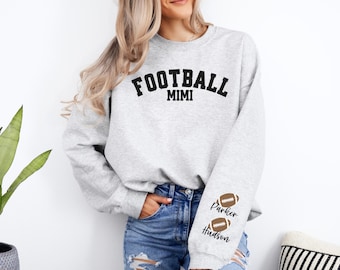 Football Mimi Sweatshirt Personalized Football Sweatshirt Grandma Football Sweater Player Name Football Grandma Gift Football Mimi Gift