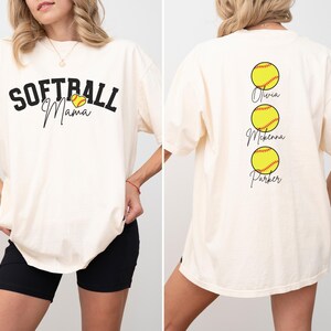 Softball Mom Shirt Softball Mama Shirts Softball Shirt Mom Custom Softball Mom Gift Personalized Softball Mom TShirt Softball Game Day Tee