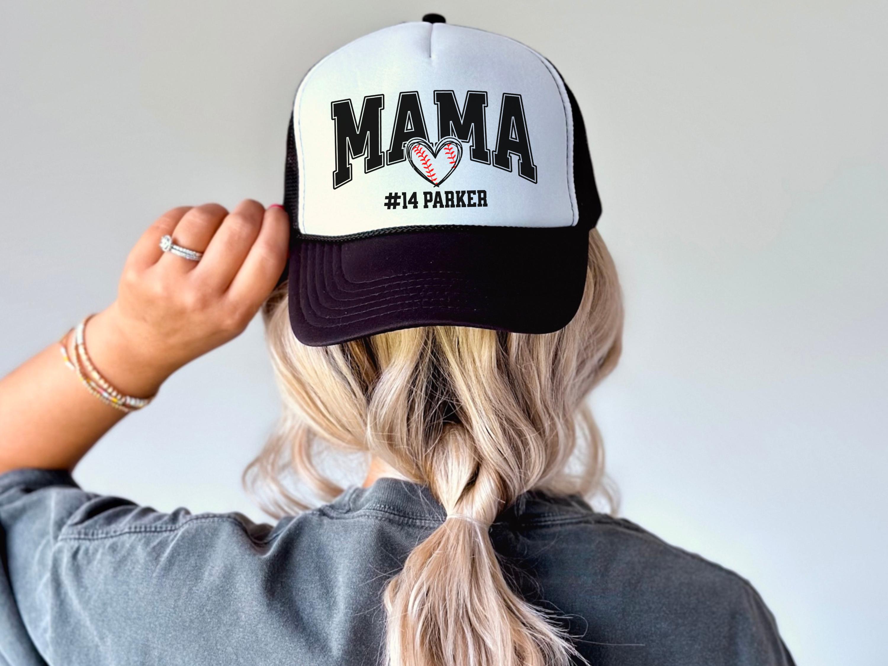 Baseball Mom Hat Baseball Mama Hat Custom Trucker Hat for Mom Baseball Hat Baseball Mom Gifts Baseball Mom Accessories Baseball Mama Gift