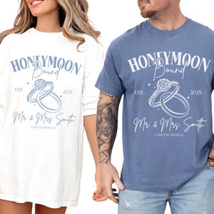 Custom Honeymoon Shirt Gift Honeymoon Matching Shirt Honeymoon TShirt Bride and Groom Matching Shirts Mr and Mrs Shirts Honeymoon Gifts