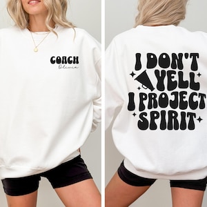 Custom Cheer Coach Sweatshirt Funny Cheerleading Pullover Gift for Cheer Coach Cute Personalized Name Sweater Custom Coach Shirt