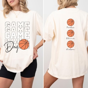 Spieltag Basketball Shirt Benutzerdefinierte Basketball Mom Shirt Basketball Spiel Tag Shirts Personalisierte Basketball Geschenke für Mama Basketball Shirts