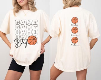 Game Day Basketball Shirt Custom Basketball Mom Shirt Basketball Game Day Shirts Personalized Basketball Gifts for Mom Basketball Shirts