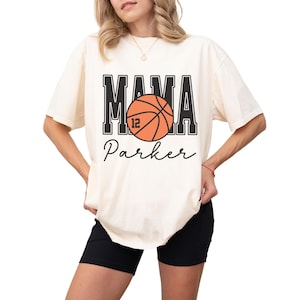 Basketball Mom Shirt Benutzerdefinierte Basketball Mom TShirt Name Nummer Basketball Mama Shirt Mom Basketball Shirt Personalisierte Basketball Geschenke
