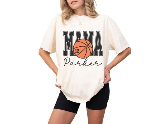 Basketball Mom Shirt Custom Basketball Mom TShirt Name Number Basketball Mama Shirt Mom Basketball Shirt Personalized Basketball Gifts