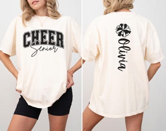 Cheer Senior Shirt Custom Cheerleader Shirt Senior Cheer Shirt Cheerleading Shirt Personalized Cheer Senior Gift for Cheerleader TShirt