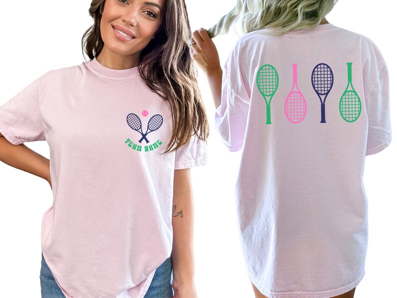 Custom Tennis Team Shirt Women, Personalized Tennis Name T Shirt ...