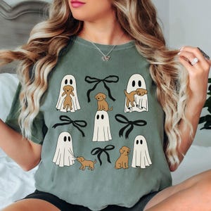 Halloween Dog Ghost Shirt Comfort Colors Cute Ghost Shirt Dog Mama Halloween Shirt Halloween Ghost Spooky Shirt Halloween Gift for Dog Lover