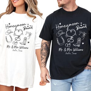 Custom Honeymoon Shirt Gift Honeymoon Matching Shirt Honeymoon TShirt Bride and Groom Matching Shirts Mr and Mrs Shirts Honeymoon Gifts