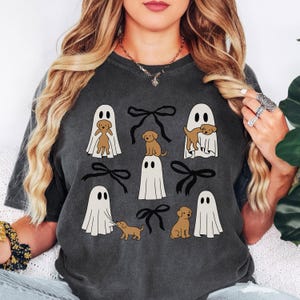Halloween Dog Ghost Shirt Comfort Colors Cute Ghost Shirt Dog Mama Halloween Shirt Halloween Ghost Spooky Shirt Halloween Gift for Dog Lover