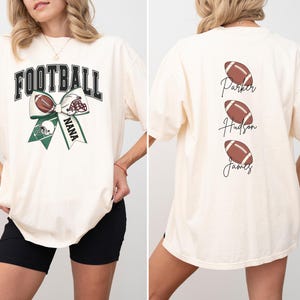 Custom Football Nana Shirt Personalized Football Shirt Grandma Football Shirt Football Coquette Shirt Foortball Game Day Shirt Football Gift