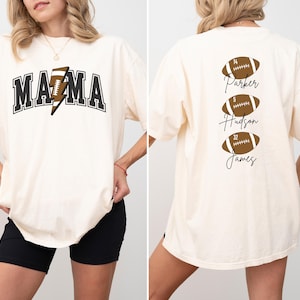 Camiseta personalizada para mamá de fútbol, camiseta personalizada para mamá de fútbol, camiseta de fútbol para mamá, camiseta para el día del partido de fútbol, regalo para mamá de fútbol, camiseta para mamá de fútbol