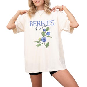 Blueberry Shirt Berries Shirt Fruit Lover Shirt Spring Shirt Vintage Aesthetic Blueberry Gift Blueberry Lover Shirt Fruit Shirt Berries Tee