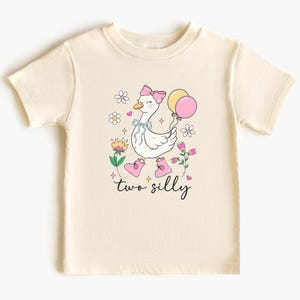 Two Silly Birthday Shirt Silly Goose Birthday Shirt 2nd Birthday Shirt Birthday Girl Shirt Toddler Birthday TShirt Animal Birthday Shirt