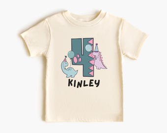 Dinosaur Birthday Shirt 4th Birthday Dinosaur Shirt T Rex Birthday Shirt Girl Dinosaur Birthday Dino Tee Fourth Birthday Girl Shirt Toddler