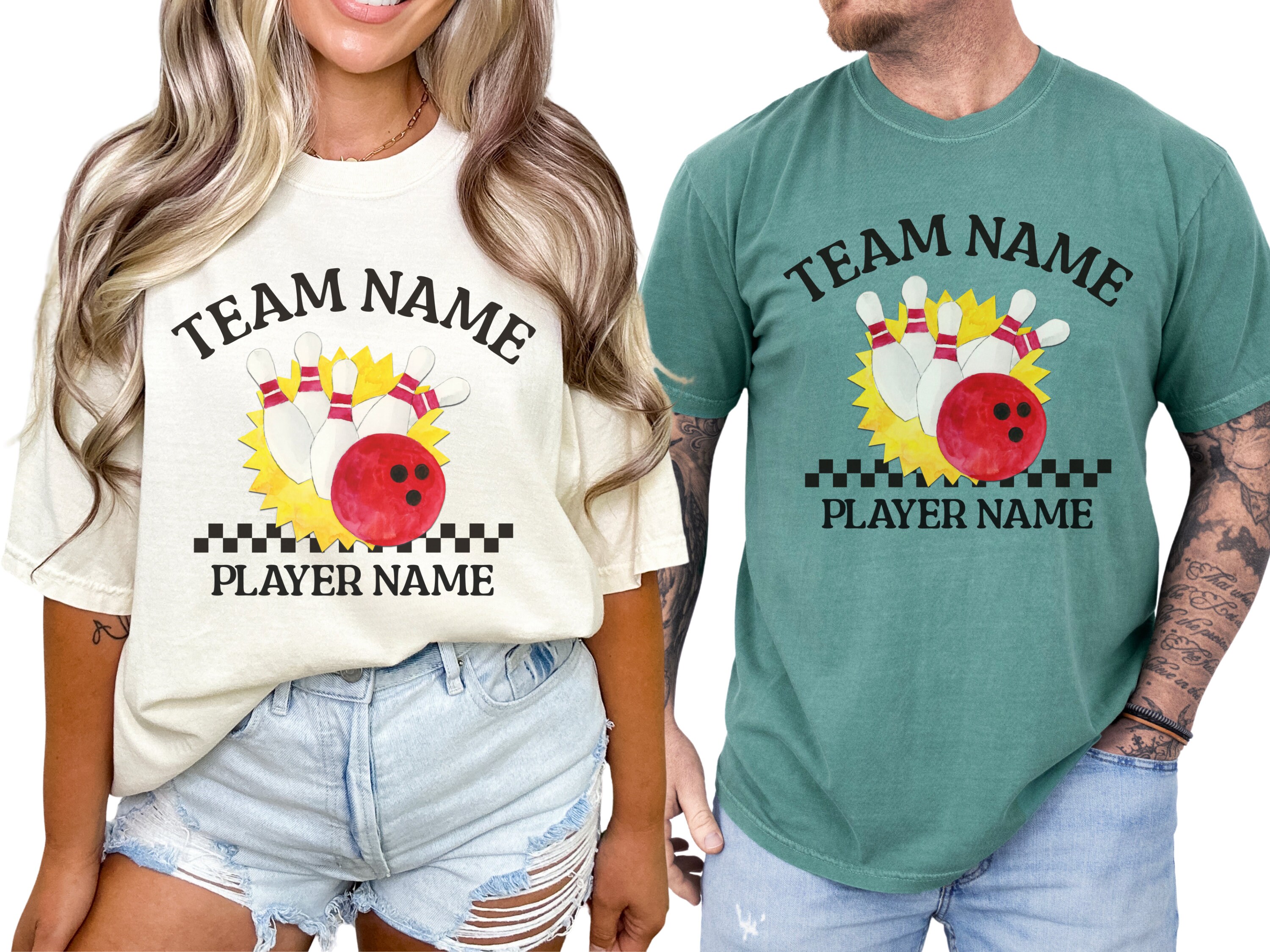 Custom Bowling Team Shirt, Personalized Bowling Shirt, Matching Team TShirt, Retro Bowling Squad T Shirt, Bowling Crew Tee, Gift For Bowlers