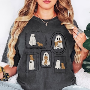 Halloween Dog Ghost Shirt Comfort Colors Cute Ghost Shirt Dog Mama Halloween Shirt Halloween Ghost Spooky Shirt Halloween Gift for Dog Lover