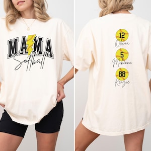Softball Mom Shirt Softball Mama Shirts Softball Shirt Mom Custom Softball Mom Gift Personalized Softball Mom TShirt Softball Game Day Tee