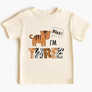 Safari Birthday Shirt 3rd Birthday Shirt Wild and Three Shirt Zoo Birthday Shirt Animal Birthday Shirt Wild and 3 Shirt Toddler Tiger Tee