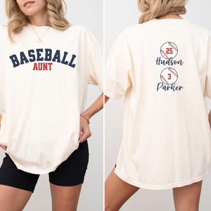 野球おばさんシャツ、カスタム野球シャツ、パーソナライズ野球おばさんTシャツ、野球試合日シャツ、野球おばさんへの野球ギフト