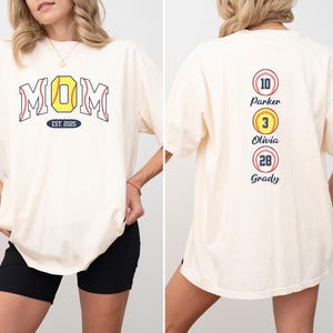 Baseball Softball Mom Shirt Softball Baseball Mom Shirt Ballpark Mama Shirt Names on Back Custom Baseball Mom Gift Softball Mom Gift