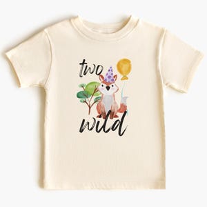 Two Wild Birthday Shirt Two Wild Shirt Animal Birthday Shirt Zoo Birthday Shirt Toddler Birthday TShirt 2nd Birthday Tee Fox Birthday Shirt