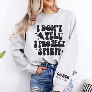 Custom Cheer Coach Sweatshirts Cheerleader Coach Gifts Cheer Coach Sweater Coach Cheer Gifts for Coach Cheer Shirt Personalized Cheer Coach