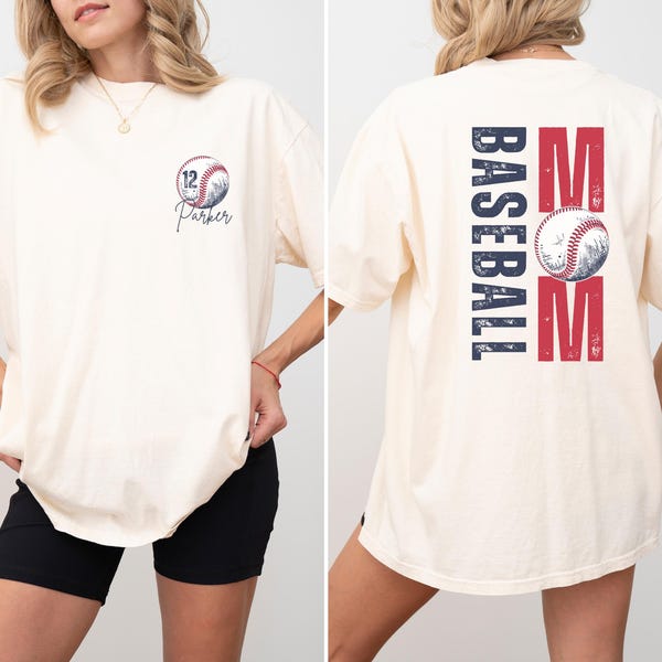 Maglietta per mamma da baseball, Maglietta per mamma da baseball, Magliette per mamma da baseball, Regali per mamma da baseball, Maglietta per mamma da baseball, Maglietta personalizzata per mamma da baseball