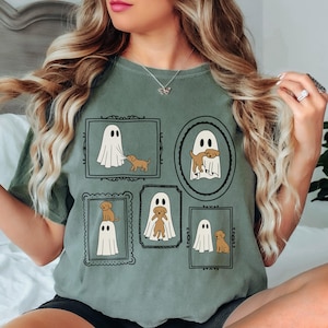 Halloween Dog Ghost Shirt Comfort Colors Cute Ghost Shirt Dog Mama Halloween Shirt Halloween Ghost Spooky Shirt Halloween Gift for Dog Lover