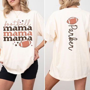 Camiseta personalizada para mamá de fútbol, camiseta personalizada para mamá de fútbol, camiseta de fútbol para mamá, camiseta para el día del partido de fútbol, regalo para mamá de fútbol, camiseta para mamá de fútbol