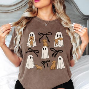 Halloween Dog Ghost Shirt Comfort Colors Cute Ghost Shirt Dog Mama Halloween Shirt Halloween Ghost Spooky Shirt Halloween Gift for Dog Lover