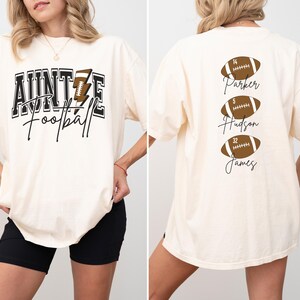 Football Aunt Shirt Custom Football Shirt Football Auntie Shirt Football Game Day Shirt Personalized Football Shirt for Aunt Football Gift