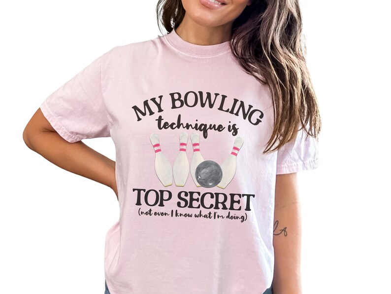 Funny Bowling Shirt Men, Bowling Technique Top Secret Tshirt, Bowling ...