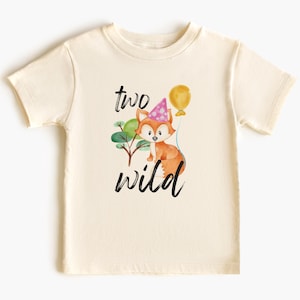 Two Wild Birthday Shirt Two Wild Shirt Animal Birthday Shirt Zoo Birthday Shirt Toddler Birthday TShirt 2nd Birthday Tee Fox Birthday Shirt