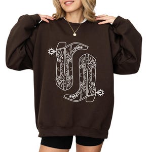 Cowgirl Boots Sweatshirt Cowboy Boots Sweatshirt Western Sweatshirt Cowgirl Sweatshirt Country Sweatshirt Cowgirl Gift Western Boots Spurs