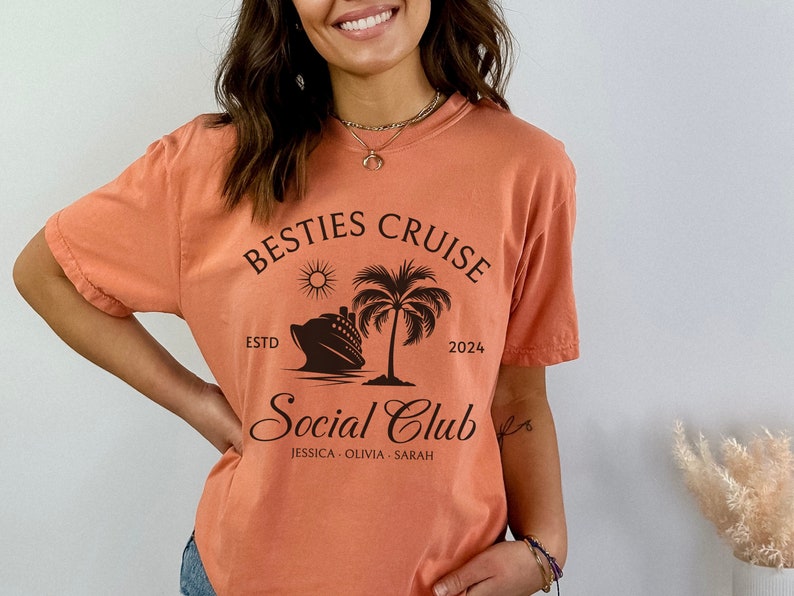 Custom Best Friends Cruise Shirts, Personalized Besties Cruise Social