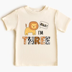 Safari Birthday Shirt 3rd Birthday Shirt Wild and Three Shirt Zoo Birthday Shirt Animal Birthday Shirt Wild and 3 Shirt Toddler Lion Tee
