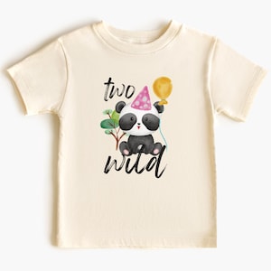 Two Wild Birthday Shirt Two Wild Shirt Animal Birthday Shirt Zoo Birthday Shirt Toddler Birthday TShirt 2nd Birthday Tee Kids Panda Shirt