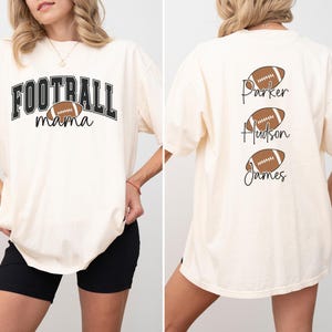 Camiseta personalizada para mamá de fútbol, camiseta personalizada para mamá de fútbol, camiseta de fútbol para mamá, camiseta para el día del partido de fútbol, regalo para mamá de fútbol, camiseta para mamá de fútbol
