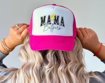 Softball Baseball Mom Hat Baseball Mama Hat Softball Hat Baseball Softball Mom Gifts Baseball Mom Trucker Hat for Mom Ballpark Mama Hat